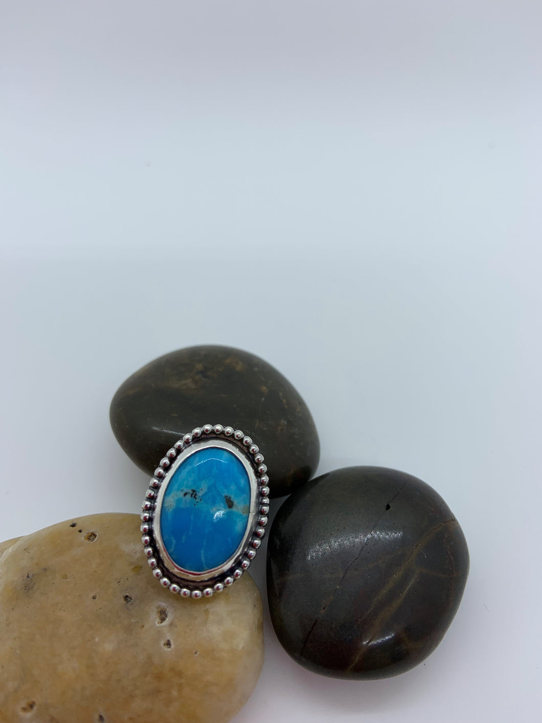 Morenci Turquoise sterling silver ring