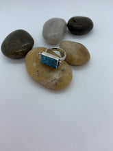 Load image into Gallery viewer, Natural Mountain turquoise and sterling silver ring
