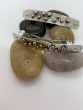 Load image into Gallery viewer, Sterling silver barrettes with bronze accent beads
