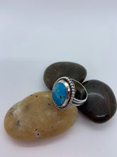Load image into Gallery viewer, Morenci Turquoise sterling silver ring
