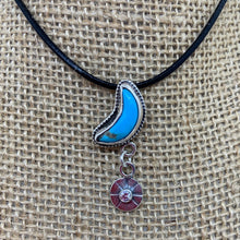 Load image into Gallery viewer, Turquoise Moon Pendant
