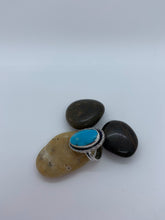 Load image into Gallery viewer, Morenci Turquoise sterling silver ring.
