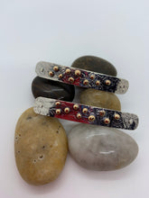 Load image into Gallery viewer, Sterling silver barrettes with bronze accent beads
