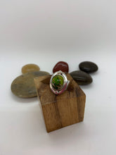 Load image into Gallery viewer, Green Sediment Stone sterling silver ring
